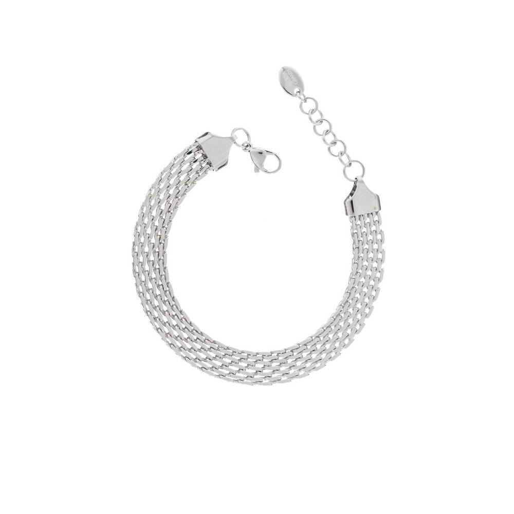 NEW BRENDA GRANDS braided band bracelet in silver